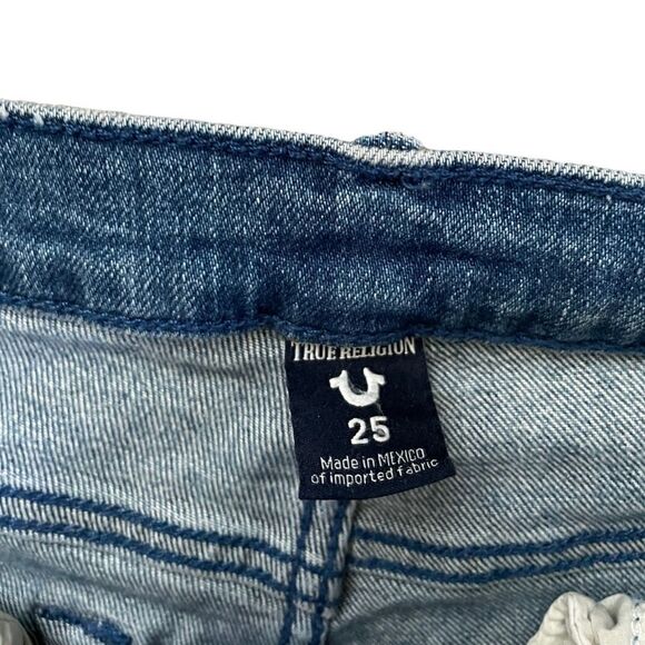 TRUE RELIGION Mid Rise Super Skinny Halle Jeans Size 25 - Picture 7 of 7